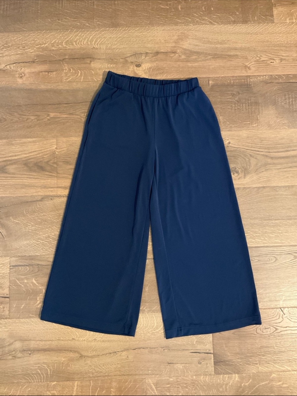 Banana Republic navy wide leg, elastic waist pants, XS
